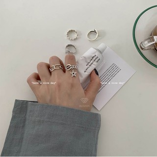Nhẫn nữ Bella 925 nhẫn bạc cá tính