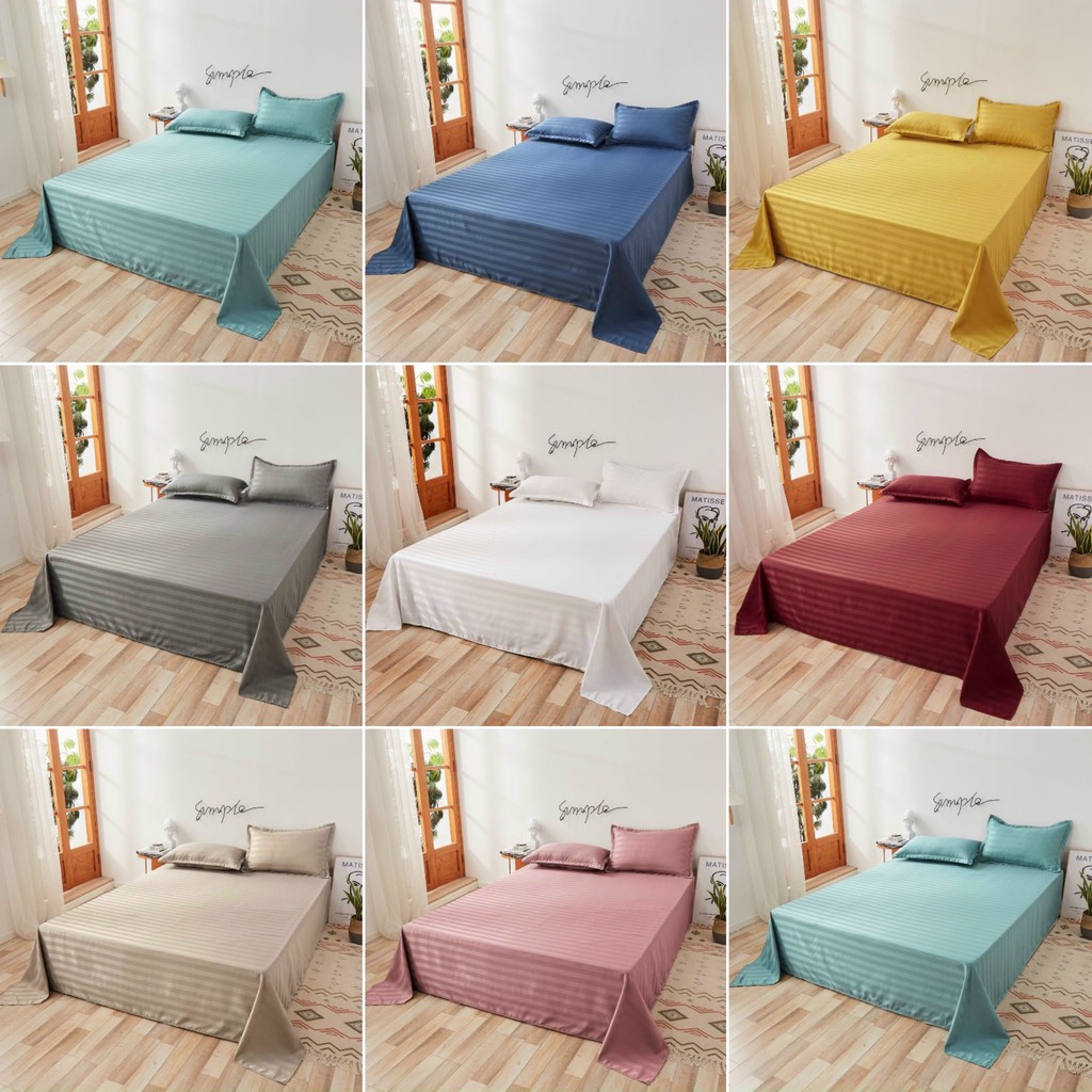 Bộ ga giường và vỏ gối chuẩn khách sạn Satin 3F cao cấp Minh Nhật - Hàng nhập khẩu – Chăn ga khách sạn, homestay