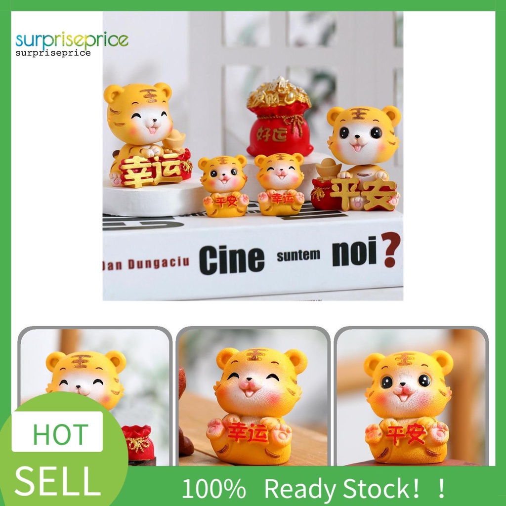 Mô hình hổ mini bằng nhựa resin trưng bày trang trí cho hộ gia đình