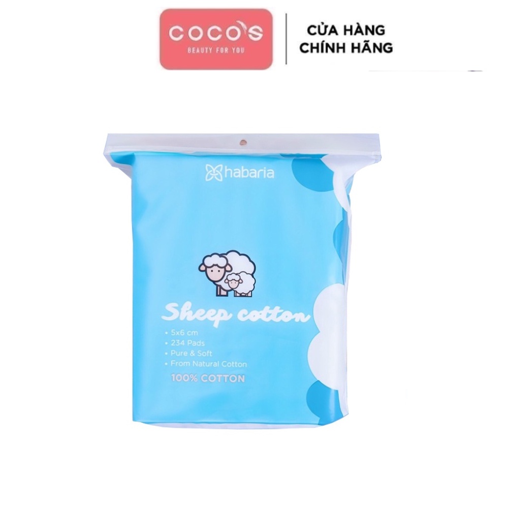 Bông Tẩy Trang Cừu Habaria Sheep Cotton 234 Miếng