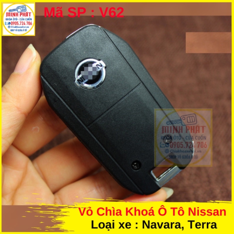 Vỏ Độ gập Chìa khóa xe Nissan Navara