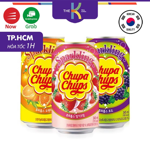 Nước ngọt Chupa Chups Hàn Quốc Lon 350ml - 3 Hương vị - Đồ uống nội địa Hàn Quốc