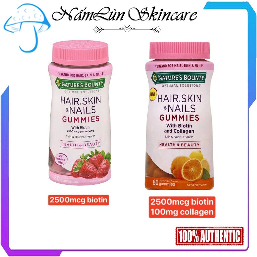 Kẹo dẻo nuôi dưỡng da ,tóc Nature’s Bounty Hair Skin & Nails Gummies