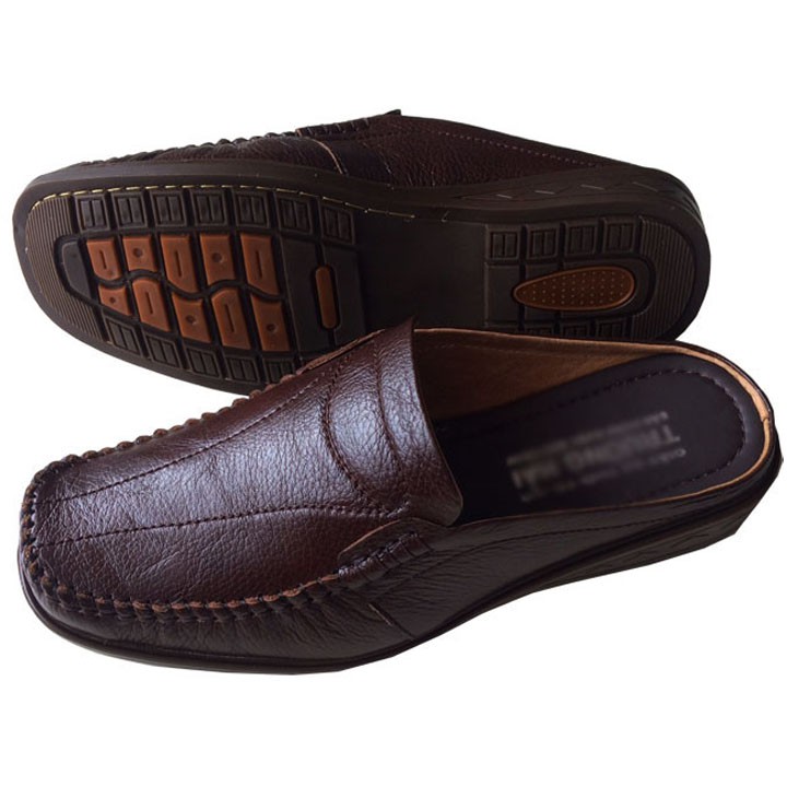 Dép bít mũi nam BIGSIZE da bò cao cấp Trường Hải TH_BM329