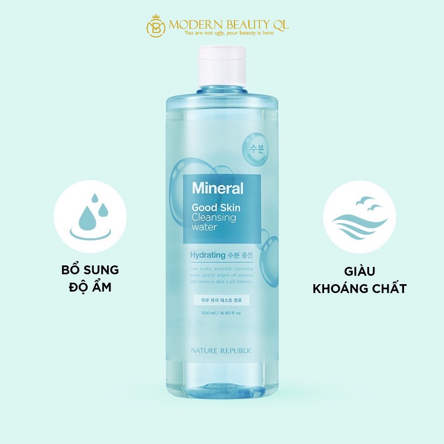 CHÍNH HÃNG:  Nước Tẩy Trang Nature Republic Tẩy Tế Bào Chết, Lầm Sạch Sâu Và Kháng Viêm Dành Cho Da Mụn 500ml