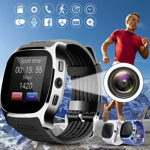 Smart Horloge met Camera Touch Screen T8 Bluetooth Slimme Horloge Ondersteuning SIM en TF card Camer