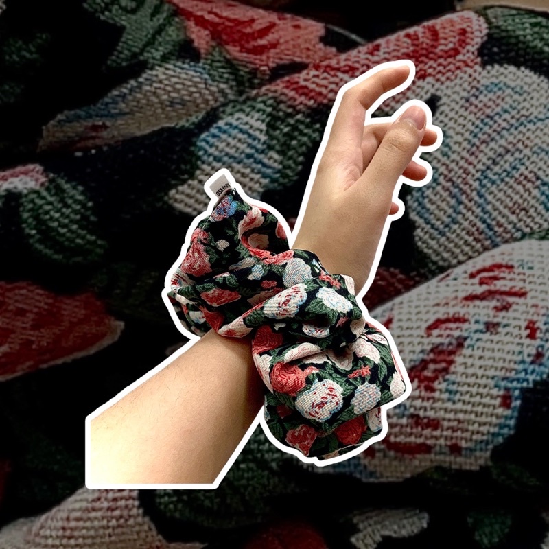 Dây cột tóc Buộc tóc Scrunchie vải Handmade Floral