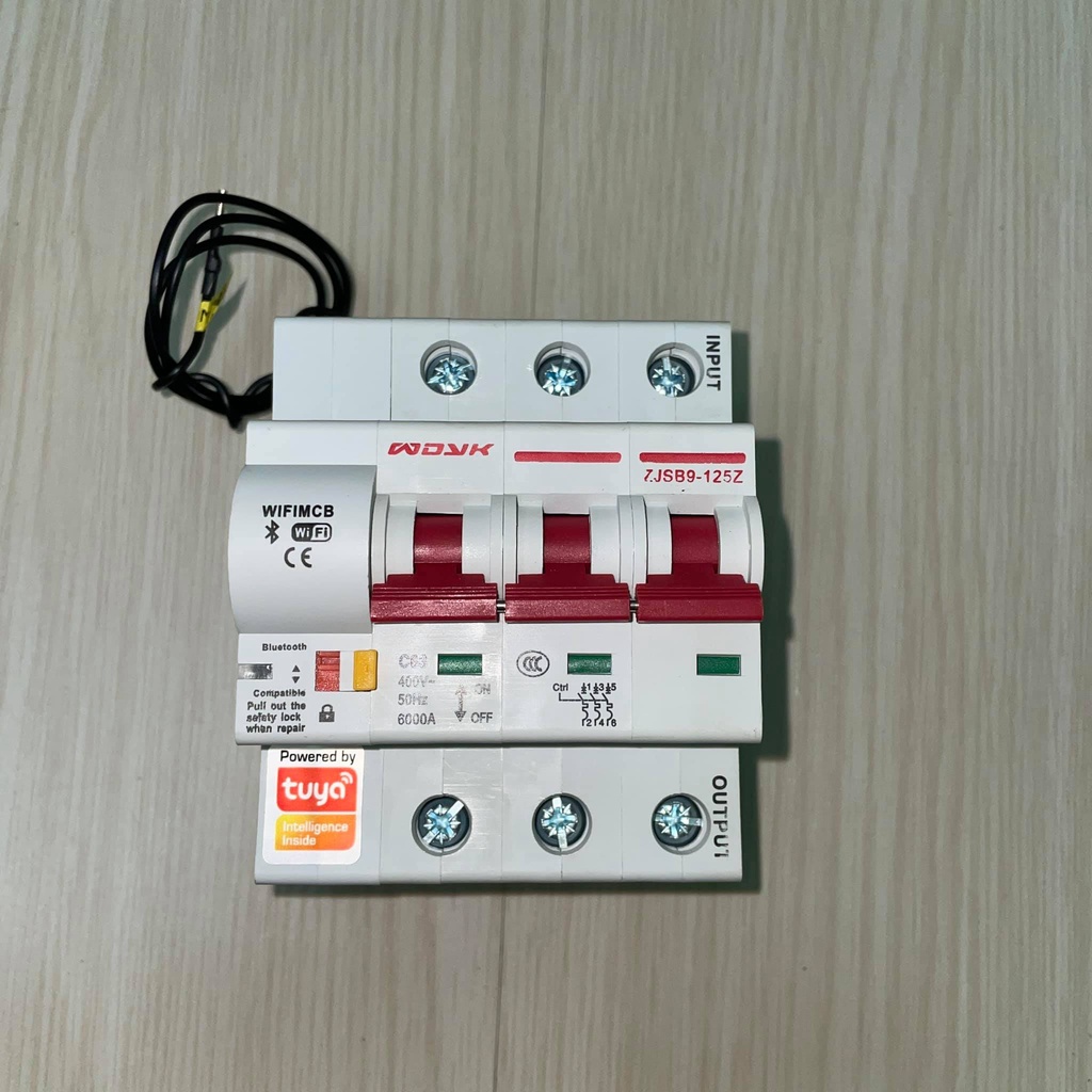 Aptomat thông minh wifi, CB cầu dao tổng thông minh tuya