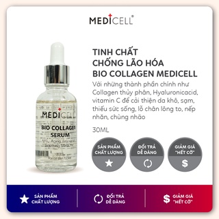 Serum dưỡng da trẻ hóa, căng bóng da, se khít lỗ chân lông Bio Collagen Medicell Hàn Quốc