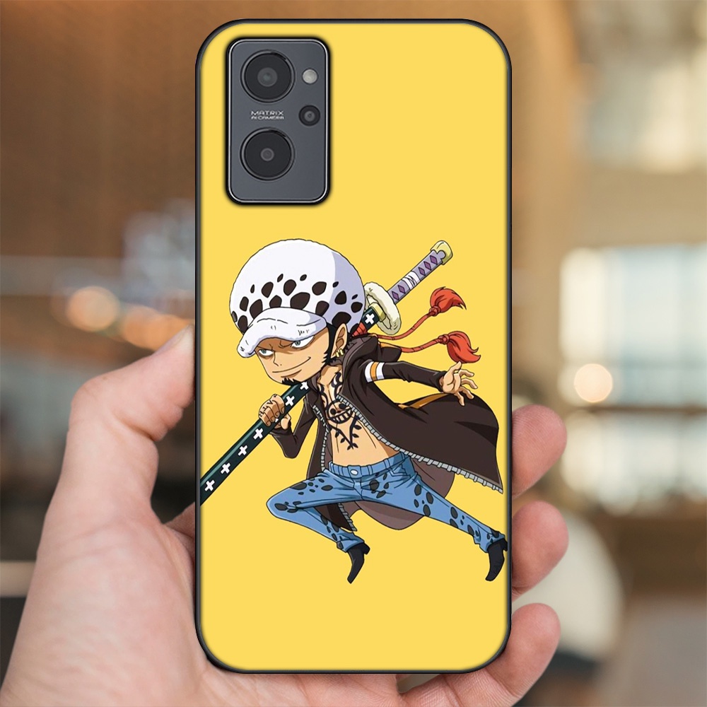 Ốp lưng Realme 9i viền đen in hình Law One Piece