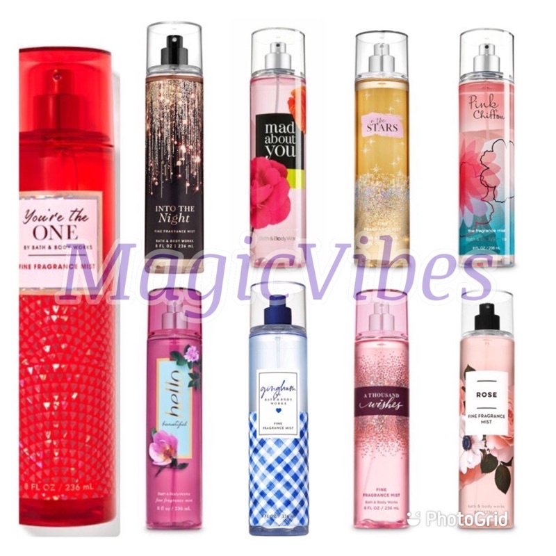 Body mist Into the Night, Xịt thơm toàn thân Bath and Body Works lưu hương lâu , mùi dễ chịu 236ml