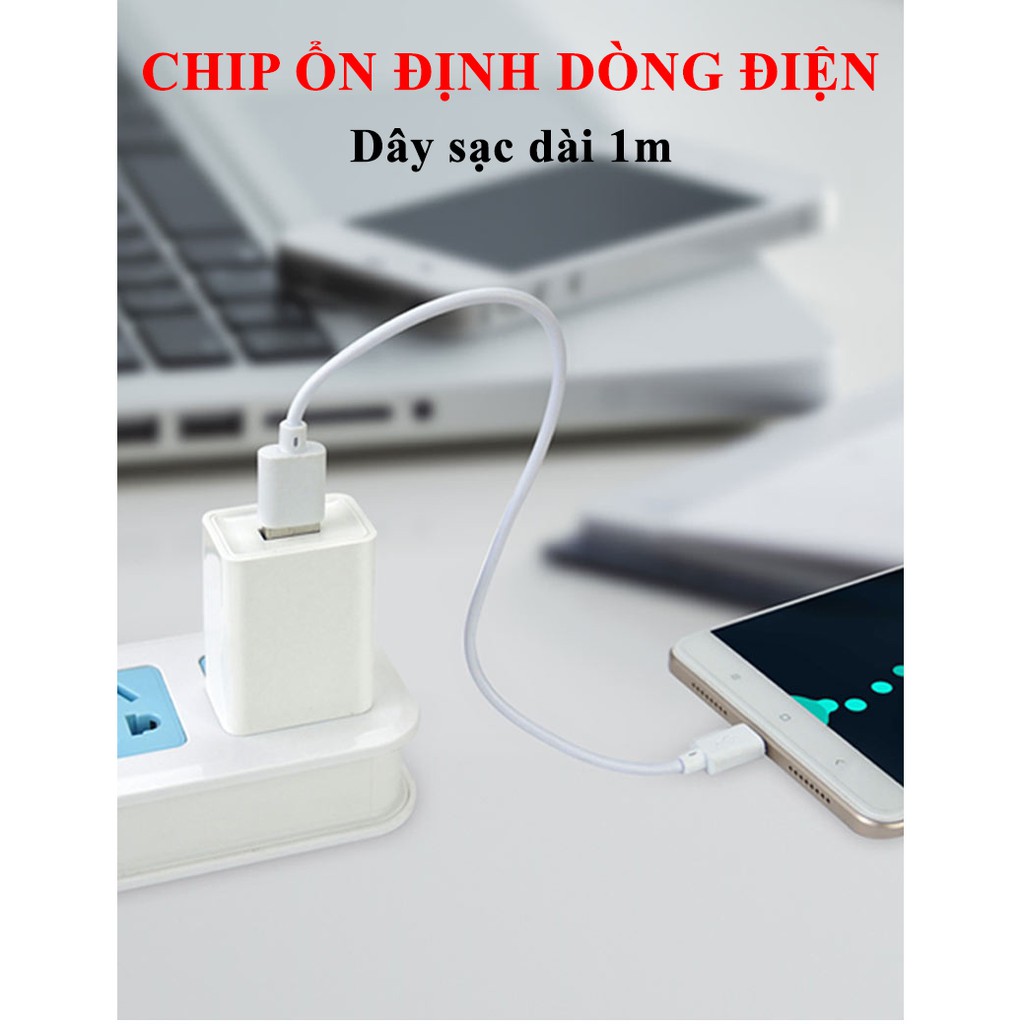 Bộ sạc 2A, củ sạc kèm dây cáp sạc chui Micro, iPhone, Type-C FENGZHI LIFE FC261 BH 1 Năm