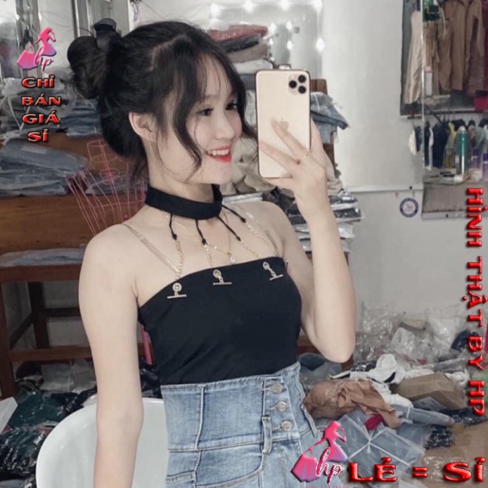 áo ống croptop phối 4 dây xích thun co giãn mẫu mới thời trang 2020 - Giá Sỉ-A37 | BigBuy360 - bigbuy360.vn