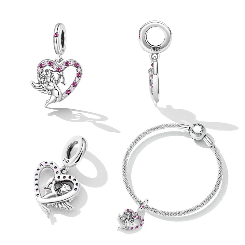 Mặt vòng cổ BAMOER bạc 925 nhiều họa tiết tùy chọn thiết kế thời trang