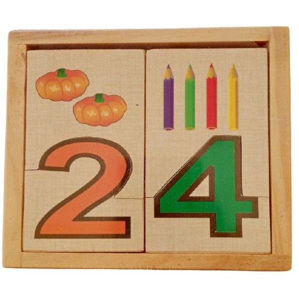 Đồ chơi học đếm đến 10 ghép số bằng gỗ, hokiti, đồ chơi trẻ em