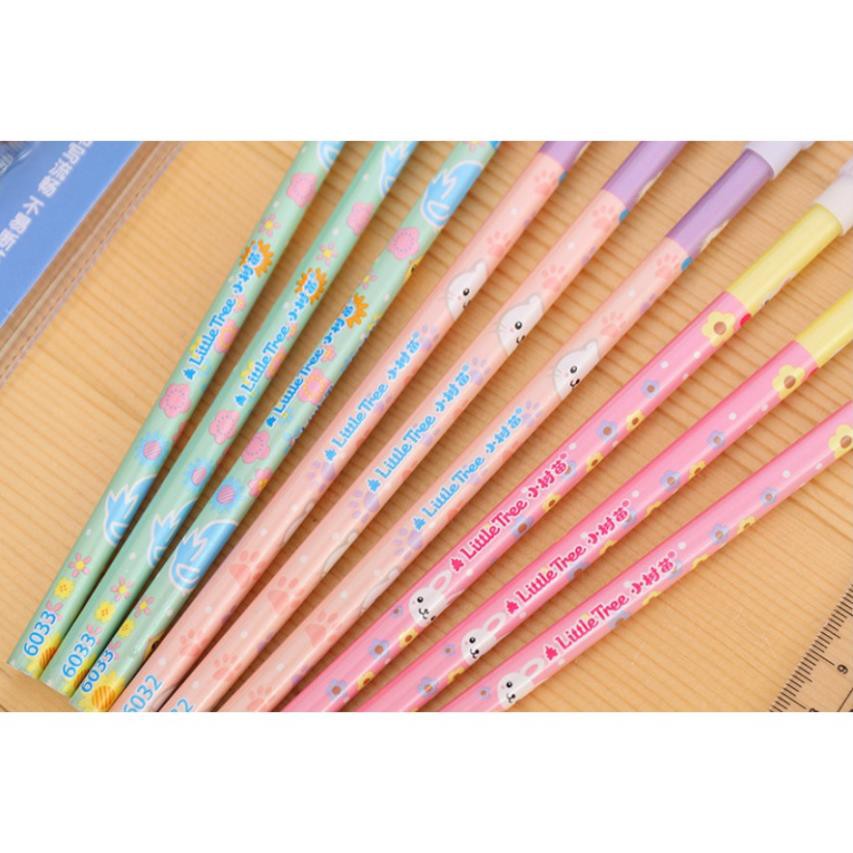 Set 12 bút chì kèm đồ gọt bút chì ngẫu nhiên_bút chì đáng yêu cho bé_đồ dùng học tập cho bé