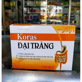 Koras ĐẠI TRÀNG giúp cải thiện các triệu chứng rối loạn tiêu hoá, giảm nguy cơ viêm đại tràng( hộp 20gói).