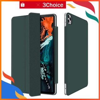 Bao da gập ba khúc kiêm giá đỡ sạc nam châm có lỗ bút  và chức năng thức/ngủ cho IPàd Air 4 Pro 11 12.9 Inch 2020