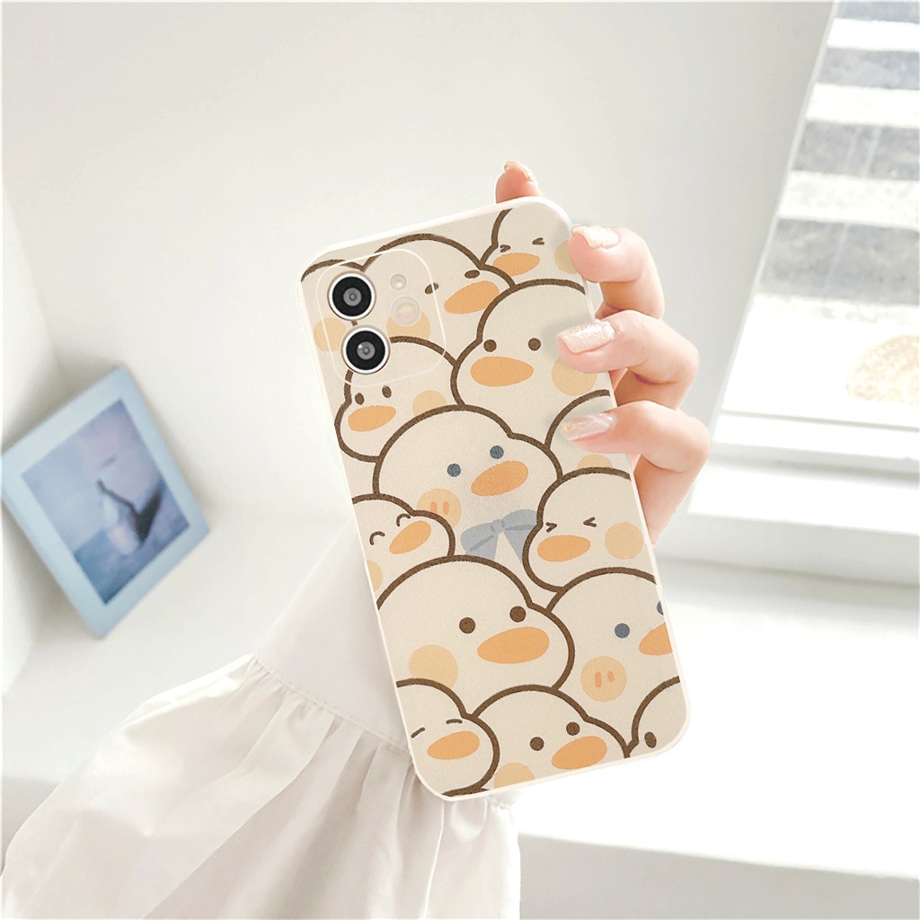 Ốp lưng iphone đàn vịt baby cạnh vuông ip 6splus/7/7plus/8/8plus/x/xr/xs/11/12/pro/max/plus/13promax e172