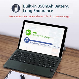 Bàn Phím bluetooth Không Dây Siêu Mỏng Cho microsoft surface go 2 3 4 surface pro 6 / 5 / 4 / 3