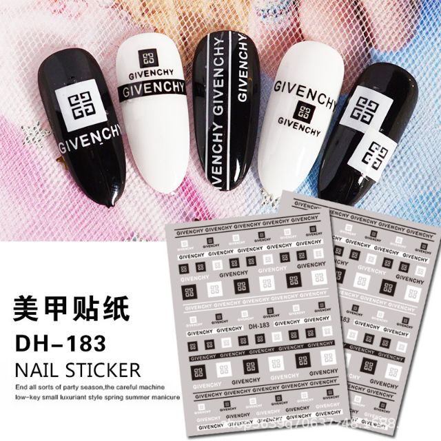 Hình dán sticker nail trang trí móng