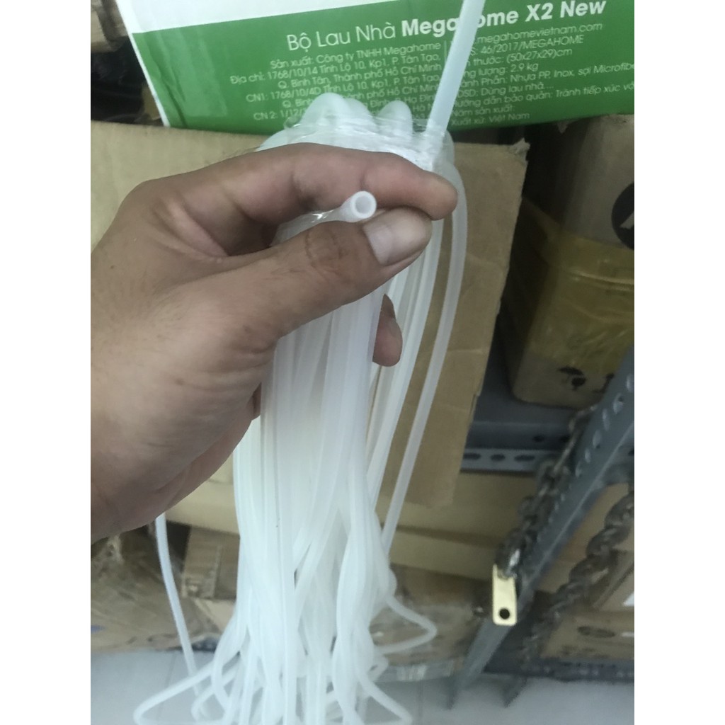 2 mét ống  silicon dẻo chịu nhiệt  kích thước 5x7mm loại tốt không mùi.
