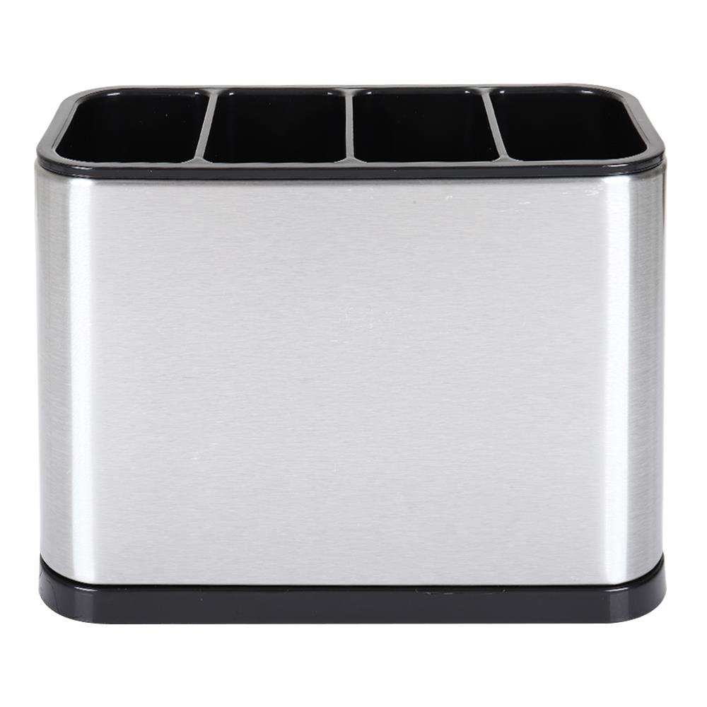 HomeBase KECH Hộp đựng dao muỗng nỉa nhà bếp bằng thép không rỉ 18x13x9cm