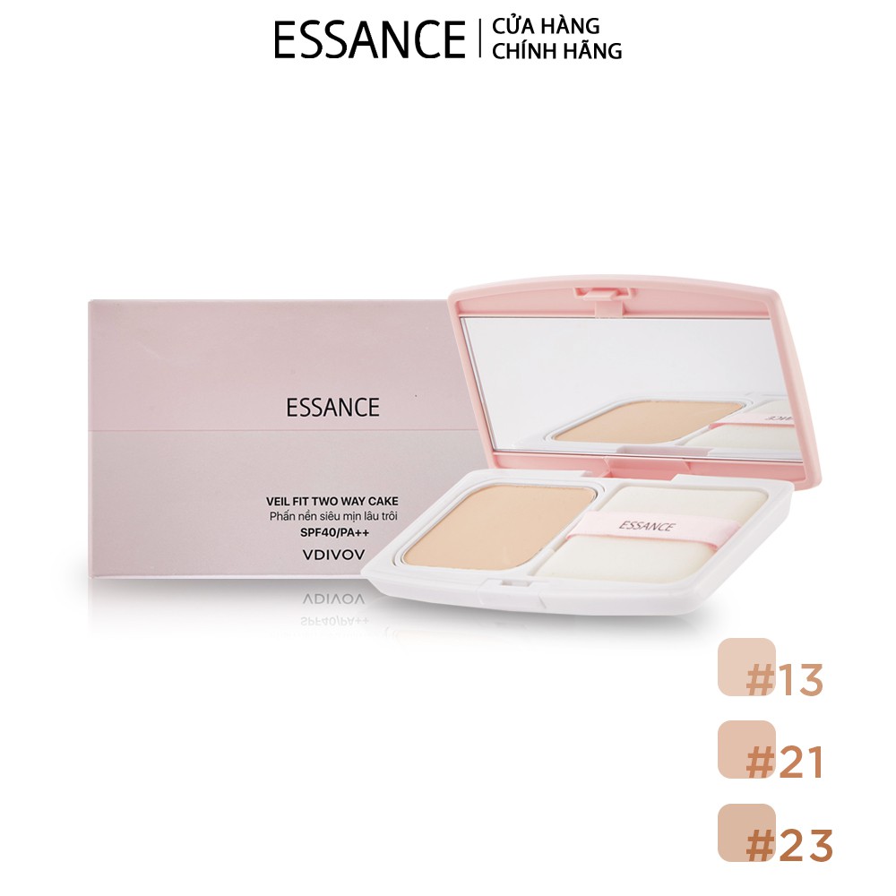 [Mã COSBE3 giảm 10%]Phấn nền siêu mịn lâu trôi Essance Veil Fit Two Way Cake SPF40/PA++ 7g