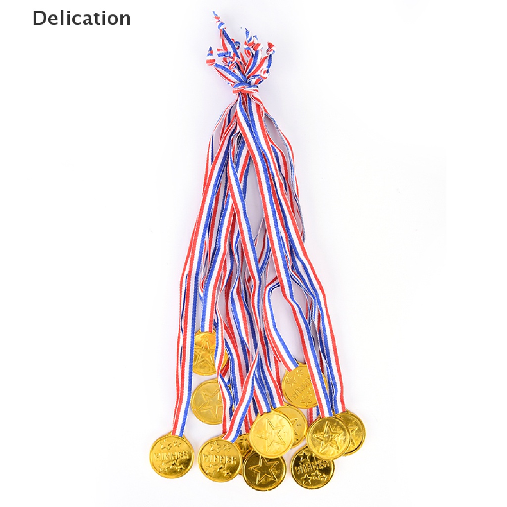 Set 12 Huy Chương Giải Thưởng Bằng Nhựa Màu Vàng Winners Cho Bé