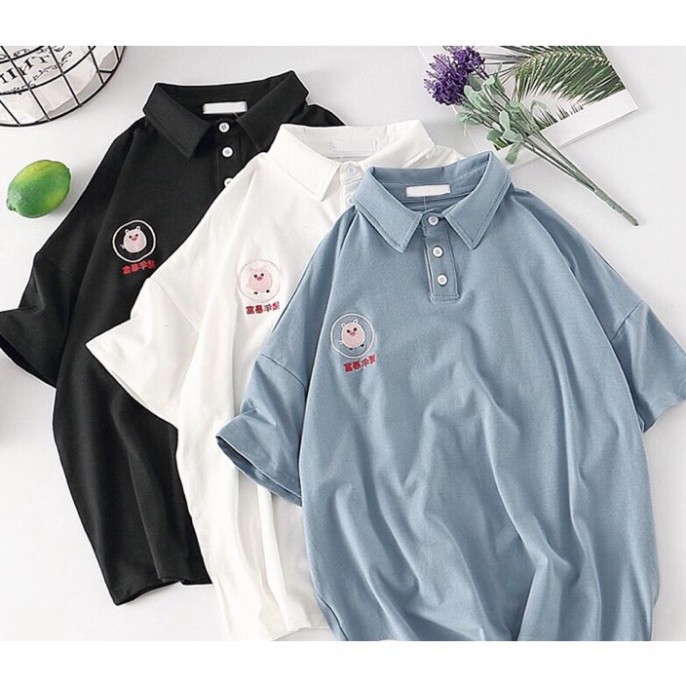 Áo Thun Polo Nam Nữ, Áo Phông Unisex Freesize 40kg - 55kg