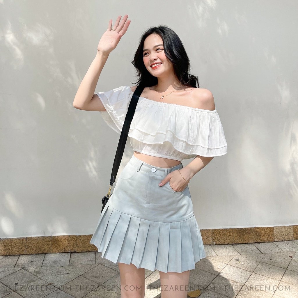 CHÂN VÁY KAKI XẾP LY ZAREEN VAA34 XANH XÁM | BigBuy360 - bigbuy360.vn