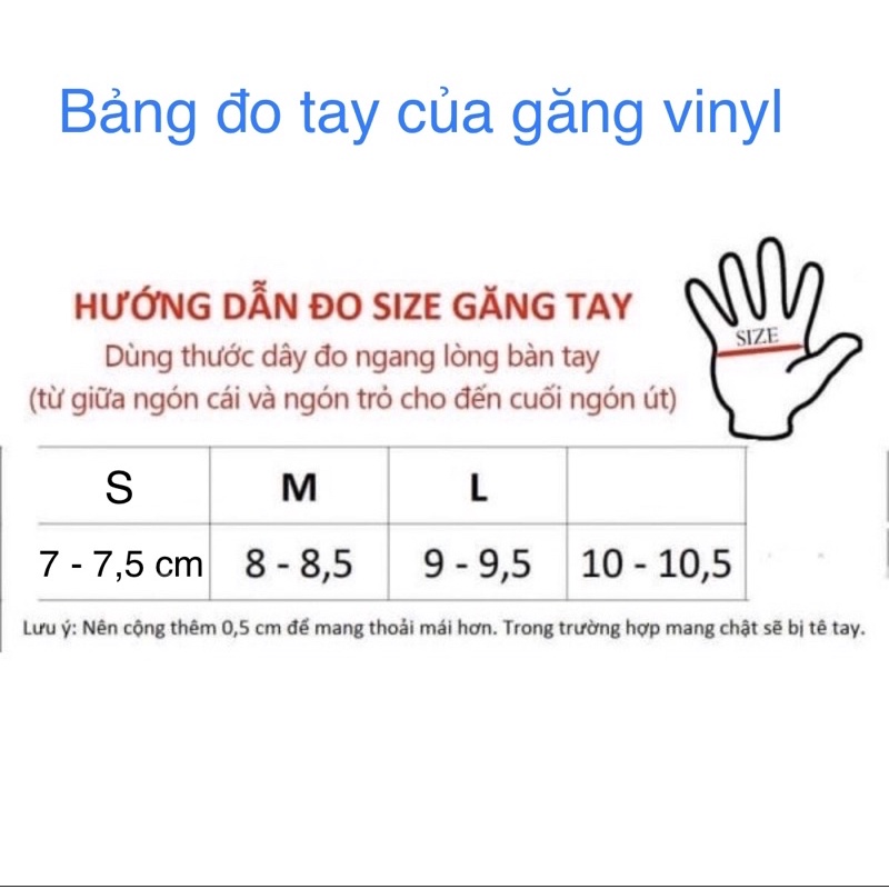 Găng tay y tế VINYL trắng trong không bột 100pcs