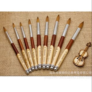 Cọ đắp bột đầu tròn đắp móng bột số 10, 12, 14,16,20,22,24 hiệu Kolinski Cọ chuyên dụng chất liệu cọ siêu tốt.