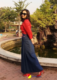 Váy chống nắng Jean cao cấp