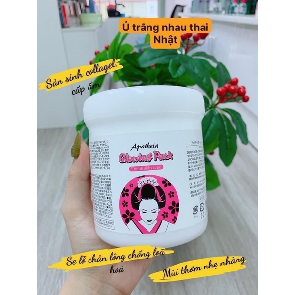 Kem ủ trắng cô gái Nhật 500g ủ trắng cho face và body Apatheia Glowing Pack Nhật Bản