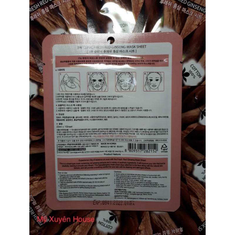 [CAM KẾT CHÍNH HÃNG] Mặt Nạ Dưỡng Da 3W Clinic Nhân Sâm Chính Hãng Hàn Quốc | BigBuy360 - bigbuy360.vn