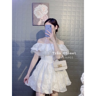 SẴN 👗 VÁY TRỄ VAI BÈO ( ảnh thật shop chụp )