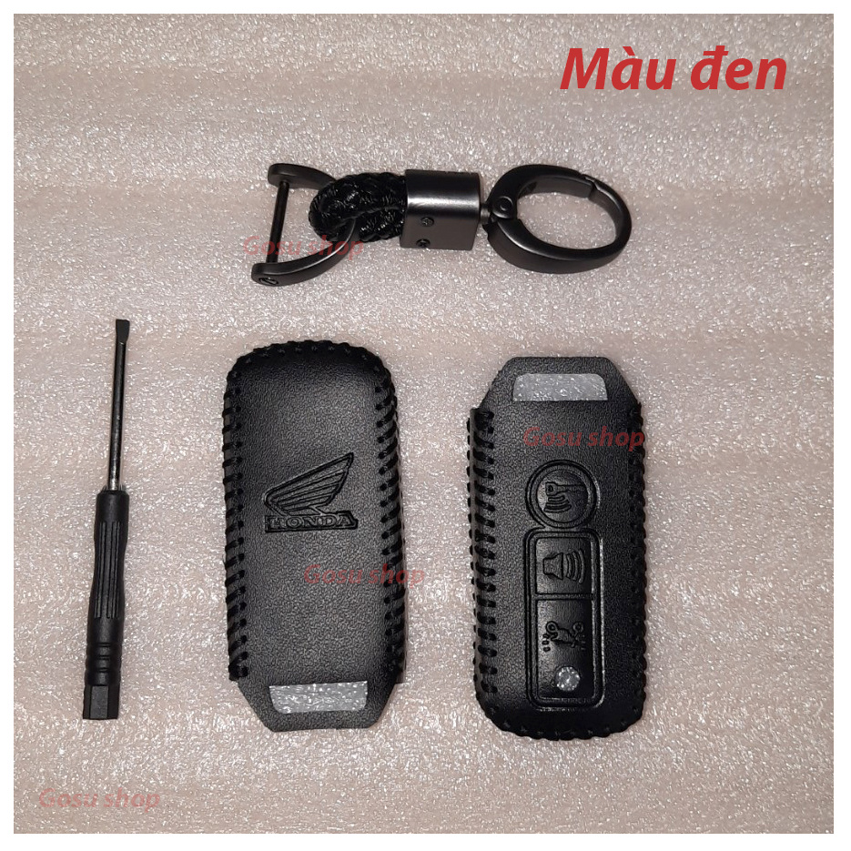Bao da chìa Smartkey SH, SH Mode, PCX 3 nút mẫu cũ - tặng kèm móc treo thời trang