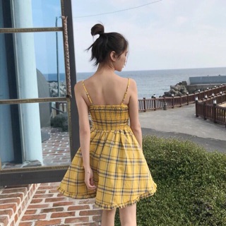 Đầm 2s caro cúp