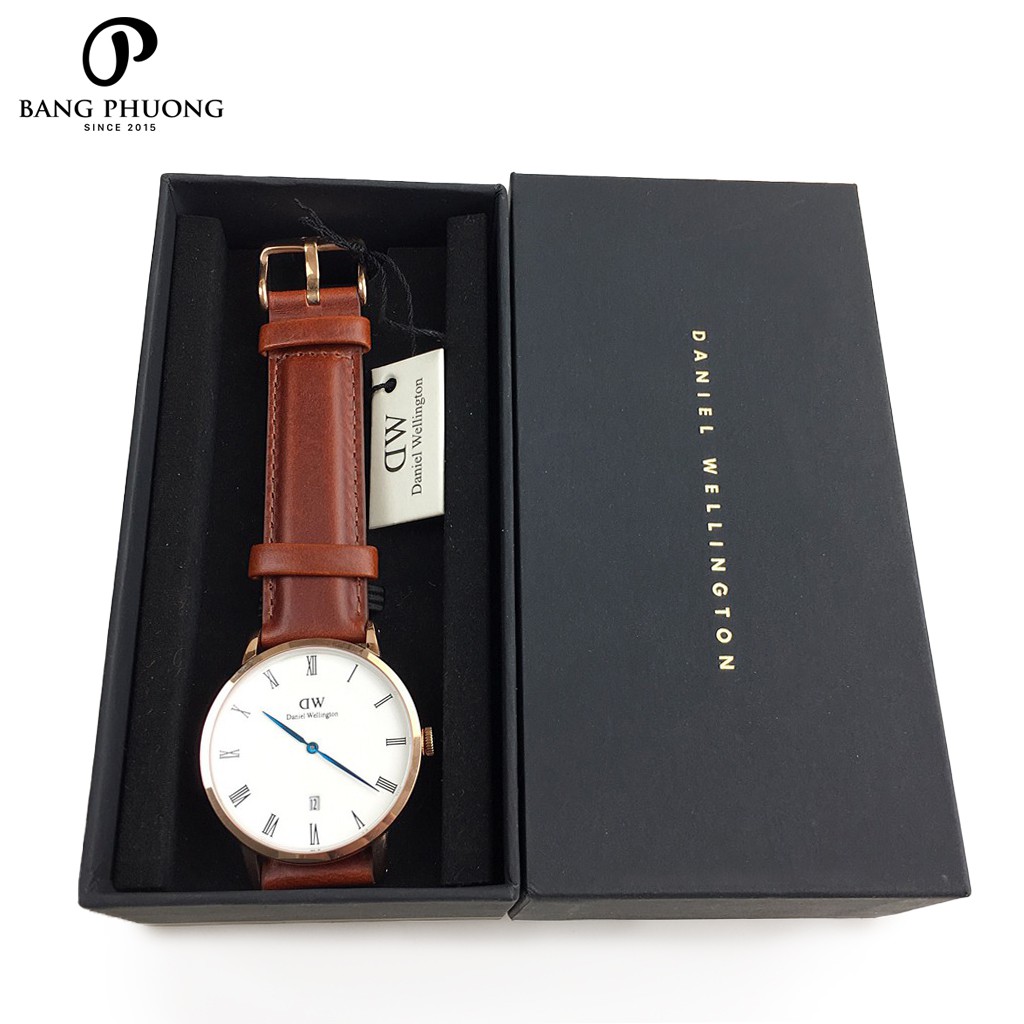 [Hàng Chính Hãng] Đồng hồ nam Daniel Wellington Dapper St Mawes viền vàng (Có Size Nữ) - DW Chính Hãng