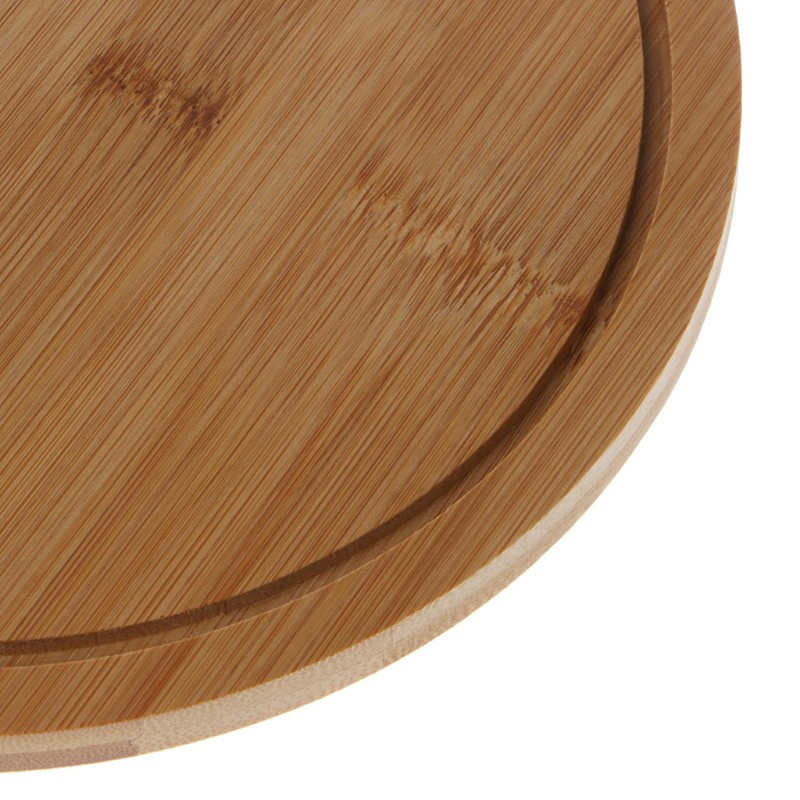 PRI* Durable Round Wooden Pizza Paddle Serving Board Making Peel Cutting Tray 4 Sizes