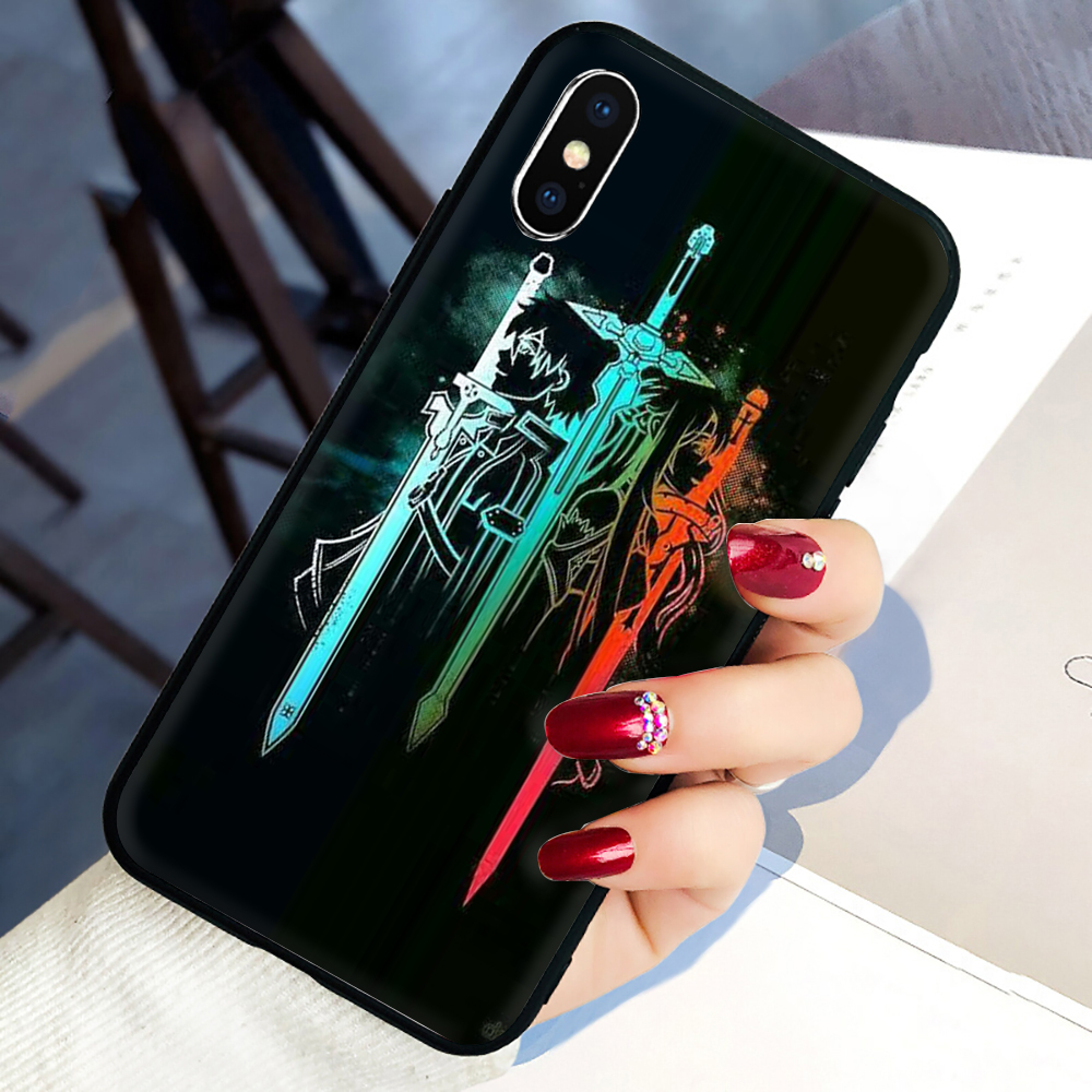 Ốp Điện Thoại Tpu Mềm Chống Rơi Họa Tiết Sword Art Online Cho Iphone X Xs Xr Xs Max 11 Pro 11