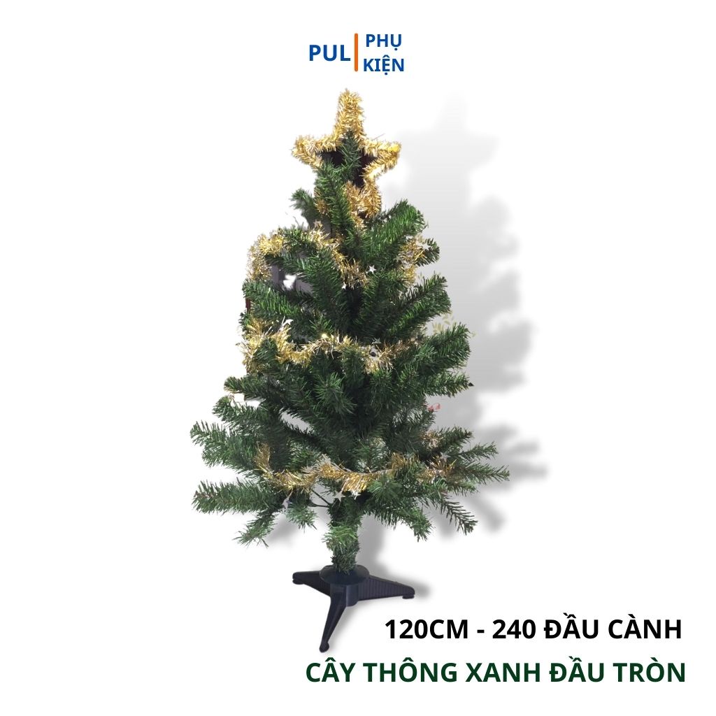 Cây thông noel 1m2 để bàn mini trang trí giáng sinh trong nhà ngoài trời kèm nhiều phụ kiện đẹp trang trí cây thông 1.2m