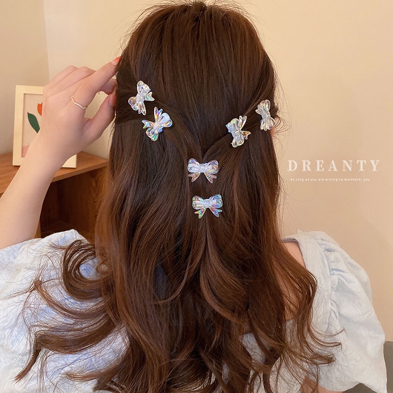 Kẹp Tóc Nơ Nhiều Màu Sắc Thiết Kế Đơn Giản Dễ Thương Phong Cách Hàn Quốc