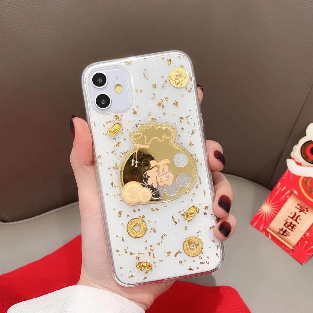 Ốp Điện Thoại Chống Rơi Họa Tiết Túi May Mắn Cho Iphone 14promax X XS XR XS MAX 11 11 PRO 11 PRO MAX 12 12 MINI 12 PR 12 PRO MAX