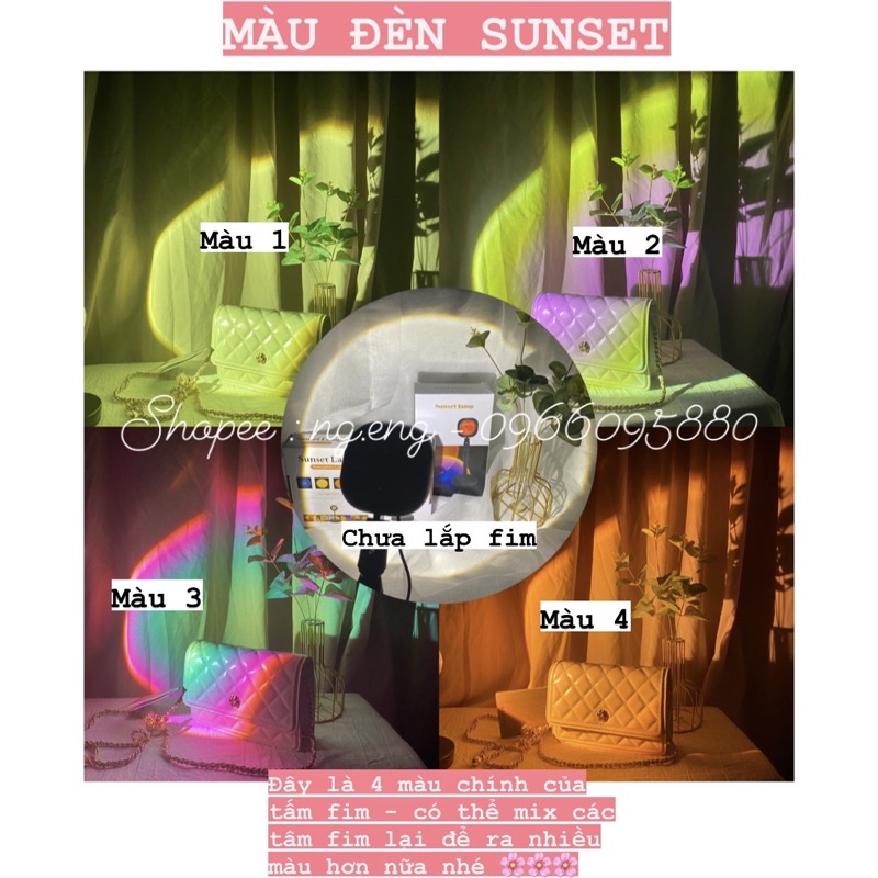 ĐÈN SUNSET 4 MÀU HOÀNG HÔN VÀ ĐÈN ỐC ĐẢO 5 MÀU CAO 26CM/36CM