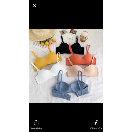 Áo Lót Su Lạnh Cúp Ngang Không Gọng Đệm Mỏng 112