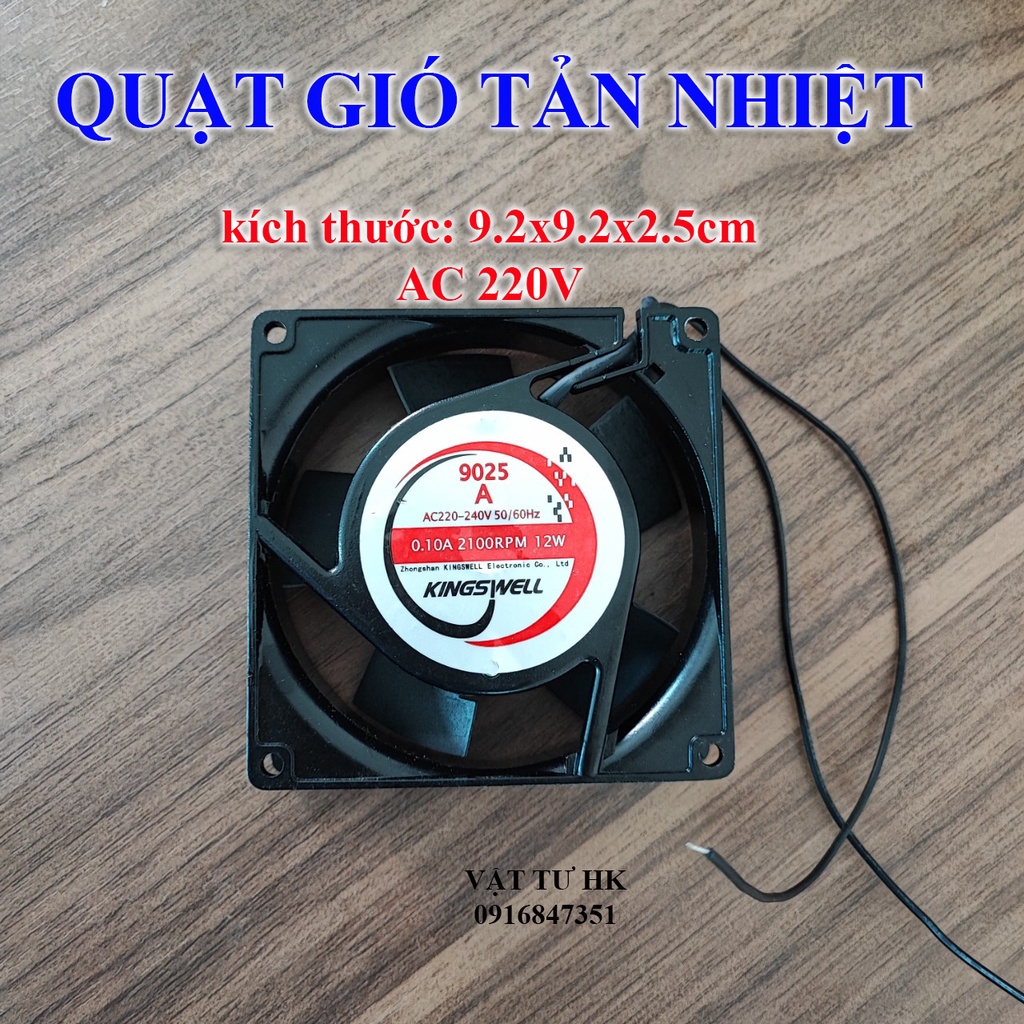 Quạt hút thông gió tủ 2 dây các loại cỡ 9x9 12x12 - quạt tản nhiệt làm mát