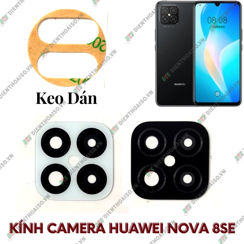 Mặt kính camera huawei nova 8se có sẵn keo dán