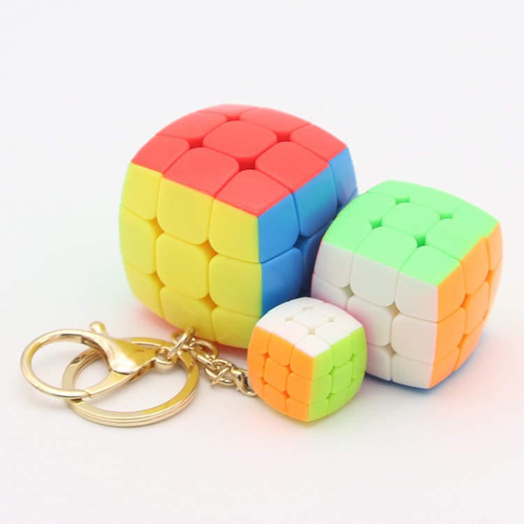 Yongjun Mini Keychain Bread 3x3x3 Magic Cube Key Ring Decoration Cube toys Khối Rubik  lego minecraft